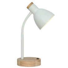 Finley Metal & Timber Desk Lamp with USB